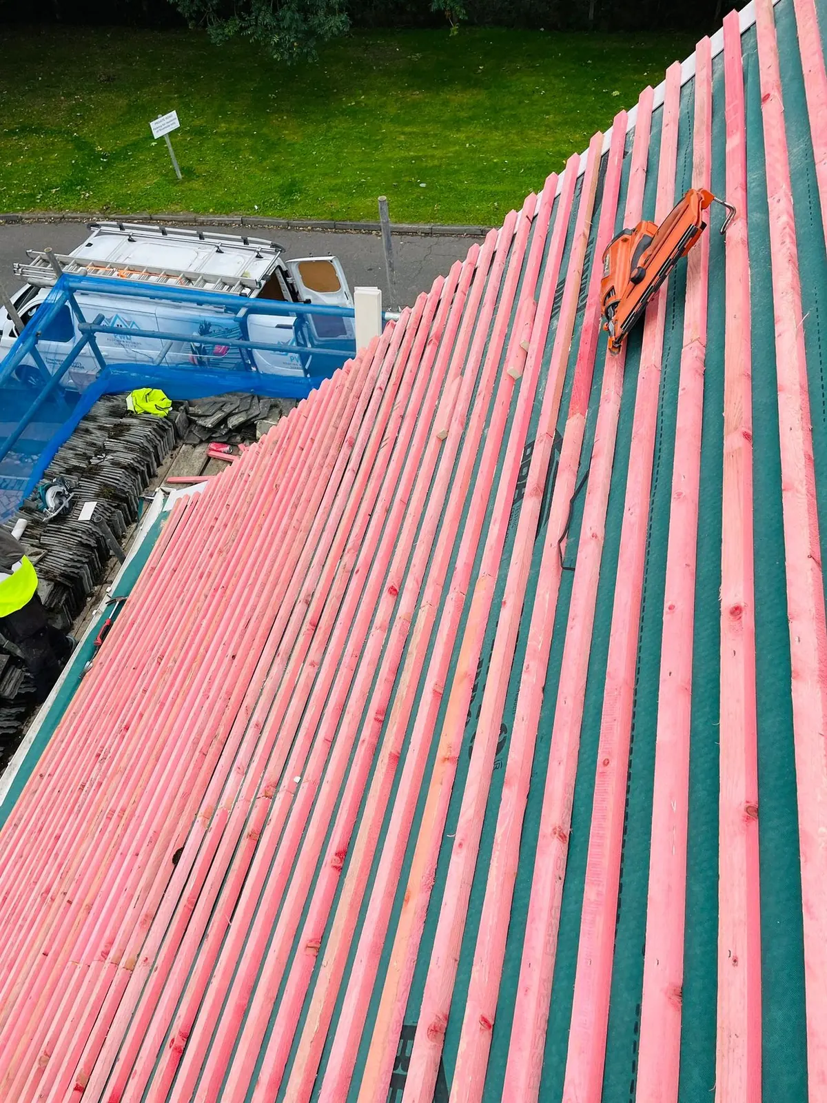 Breathable roofing membrane and battens installed by Shield Roofing