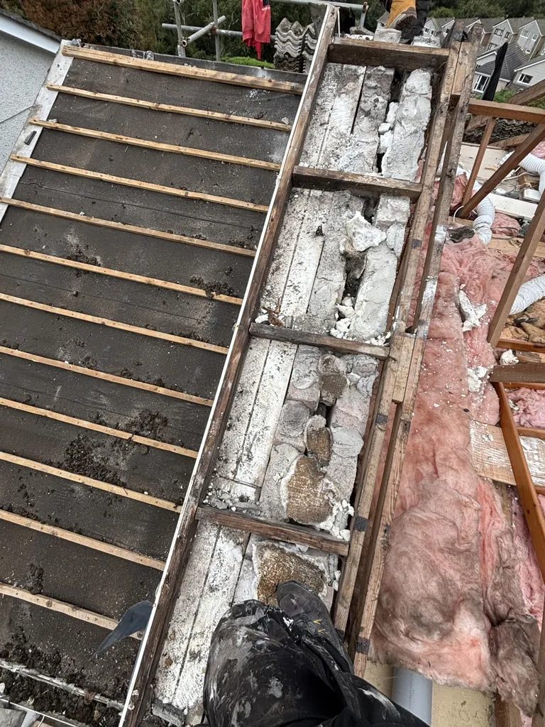 Roof opened during a Plymouth re-roof