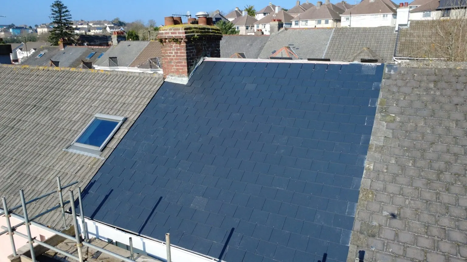 Finished roofing detail in Plymouth