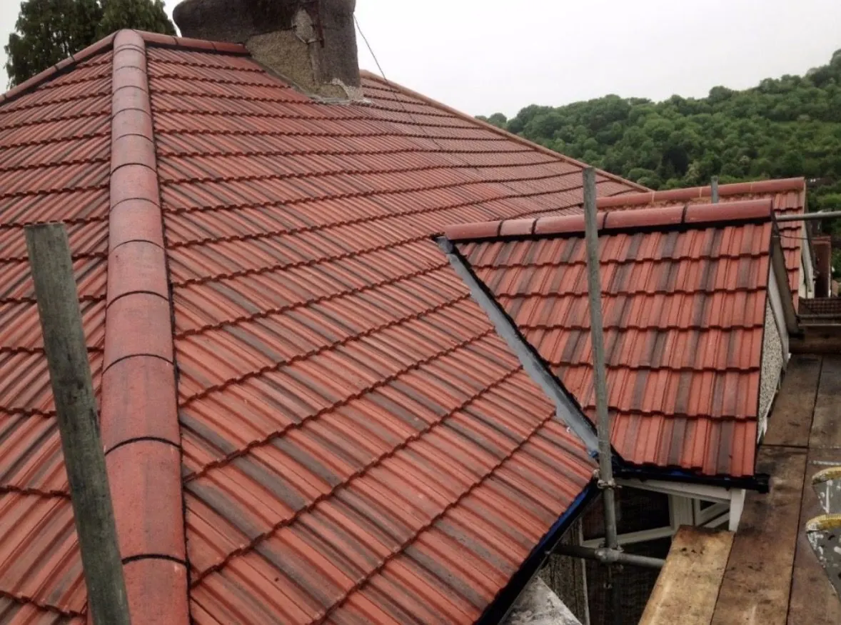 Completed tiled roof in Plymouth